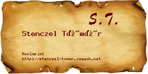 Stenczel Tömör névjegykártya